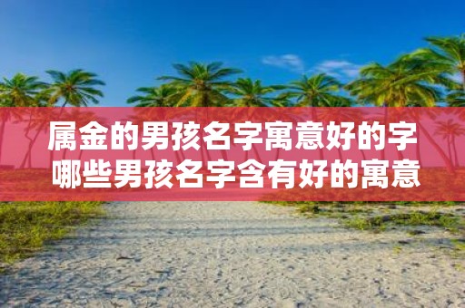 属金的男孩名字寓意好的字 哪些男孩名字含有好的寓意并属金属性