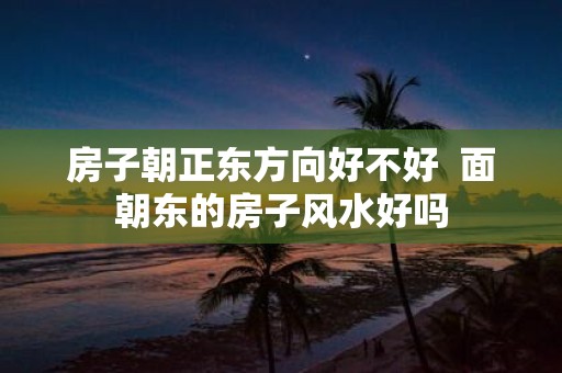 房子朝正东方向好不好 面朝东的房子风水好吗