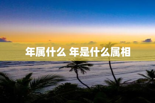 年属什么 年是什么属相
