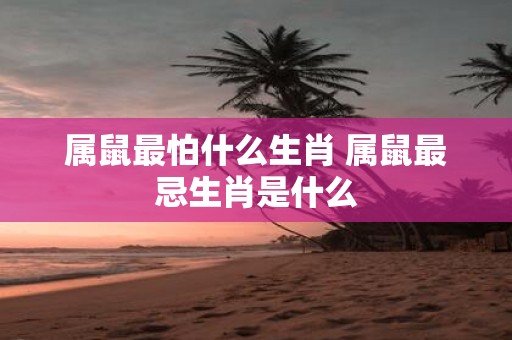 属鼠最怕什么生肖 属鼠最忌生肖是什么