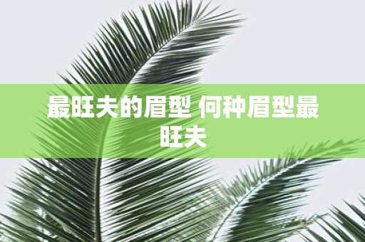 最旺夫的眉型 何种眉型最旺夫