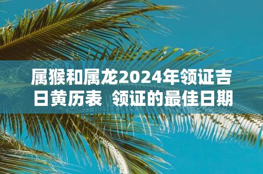 属猴和属龙2025年领证吉日黄历表 领证的最佳日期
