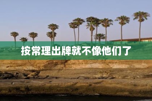 按常理出牌就不像他们了