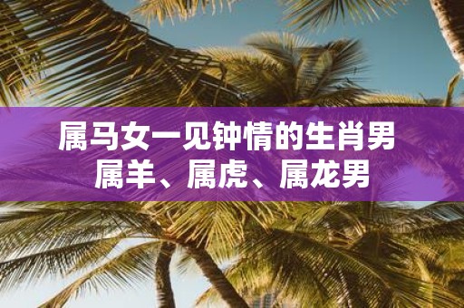 属马女一见钟情的生肖男 属羊、属虎、属龙男