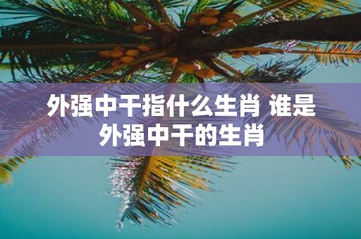 外强中干指什么生肖 谁是外强中干的生肖