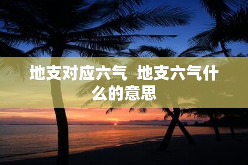 地支对应六气 地支六气什么的意思