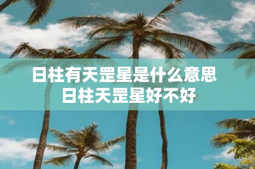 日柱有天罡星是什么意思 日柱天罡星好不好