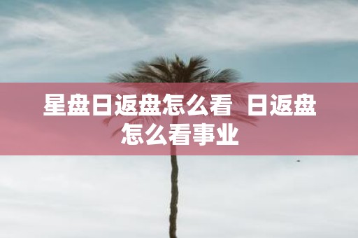 星盘日返盘怎么看 日返盘怎么看事业