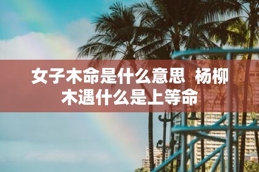 女子木命是什么意思 杨柳木遇什么是上等命