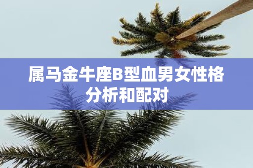 属马金牛座B型血男女性格分析和配对