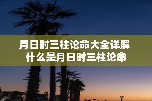 月日时三柱论命大全详解 什么是月日时三柱论命