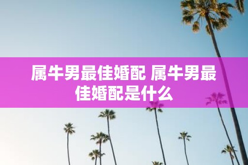 属牛男最佳婚配 属牛男最佳婚配是什么