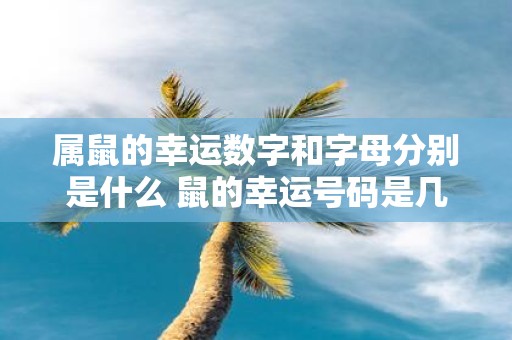 属鼠的幸运数字和字母分别是什么 鼠的幸运号码是几