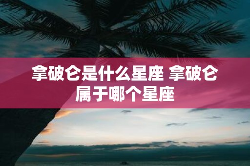 拿破仑是什么星座 拿破仑属于哪个星座