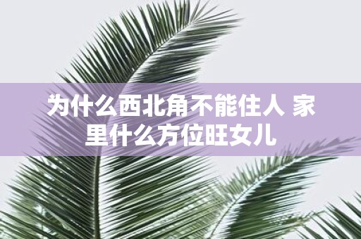 为什么西北角不能住人 家里什么方位旺女儿