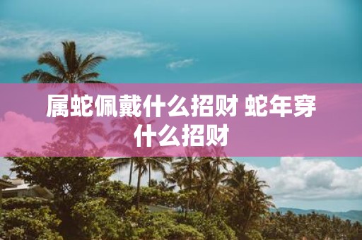 属蛇佩戴什么招财 蛇年穿什么招财