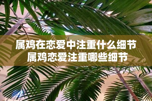 属鸡在恋爱中注重什么细节 属鸡恋爱注重哪些细节