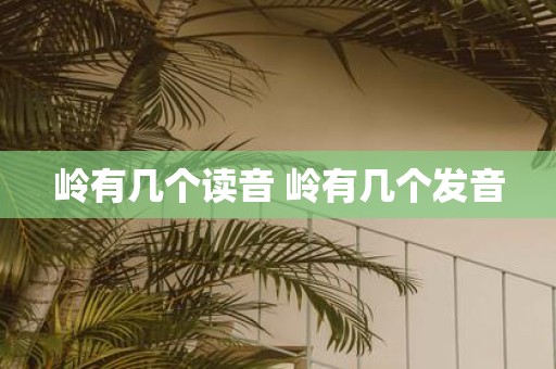 岭有几个读音 岭有几个发音