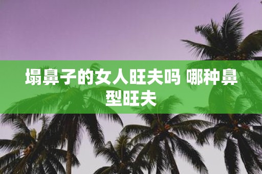 塌鼻子的女人旺夫吗 哪种鼻型旺夫