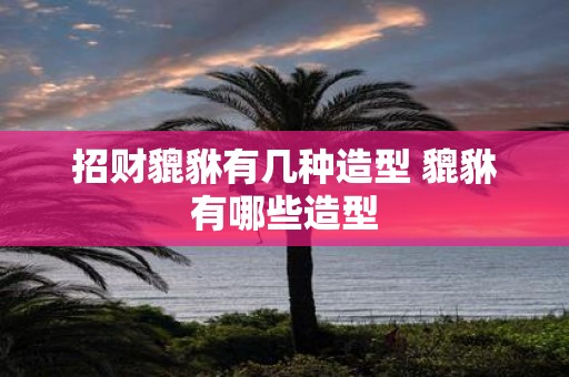 招财貔貅有几种造型 貔貅有哪些造型