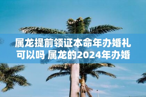 属龙提前领证本命年办婚礼可以吗 属龙的2025年办婚礼可以吗
