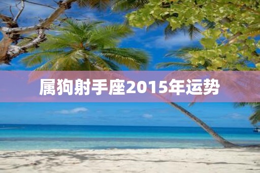 属狗射手座2015年运势