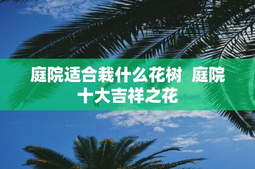 庭院适合栽什么花树 庭院十大吉祥之花