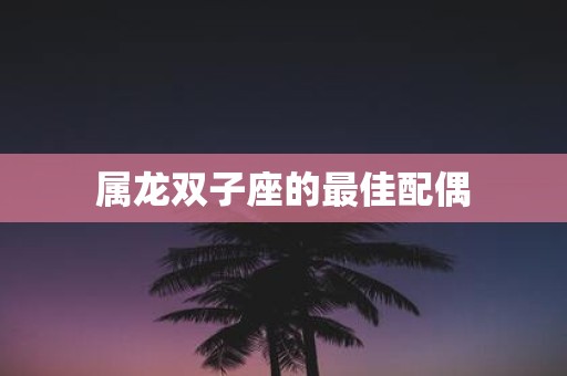 属龙双子座的最佳配偶