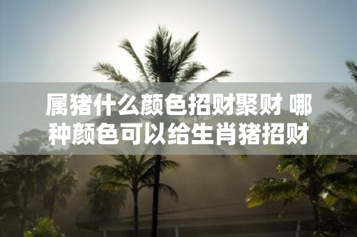 属猪什么颜色招财聚财 哪种颜色可以给生肖猪招财