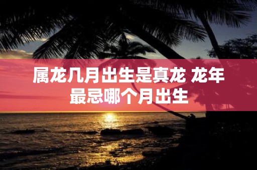 属龙几月出生是真龙 蛇年最忌哪个月出生