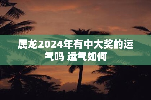 属龙2025年有中大奖的运气吗 运气如何