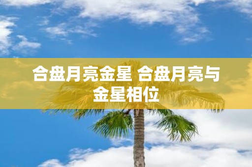 合盘月亮金星 合盘月亮与金星相位