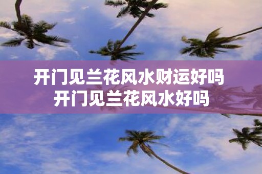 开门见兰花风水财运好吗 开门见兰花风水好吗