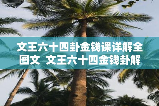 文王六十四卦金钱课详解全图文  文王六十四金钱卦解卦