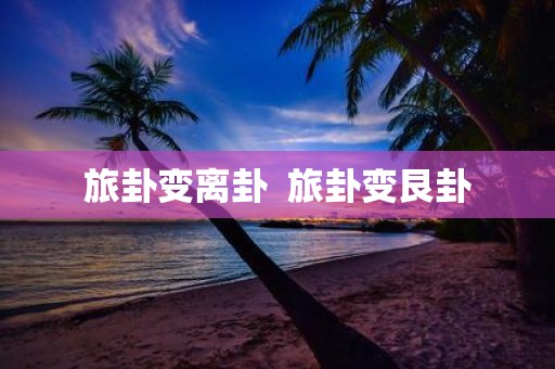 旅卦变离卦 旅卦变艮卦