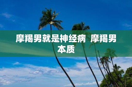 摩羯男就是神经病 摩羯男本质