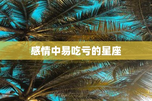 感情中易吃亏的星座