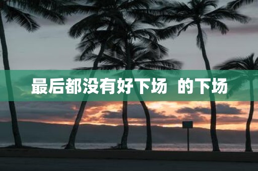 最后都没有好下场 的下场