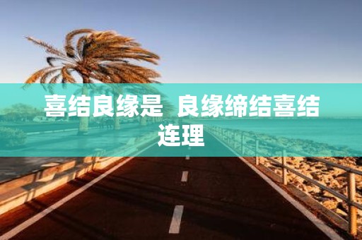 喜结良缘是 良缘缔结喜结连理