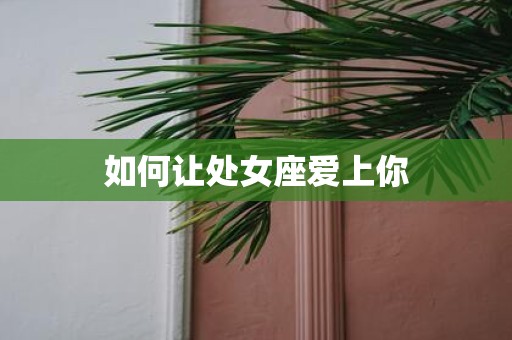 如何让处女座爱上你