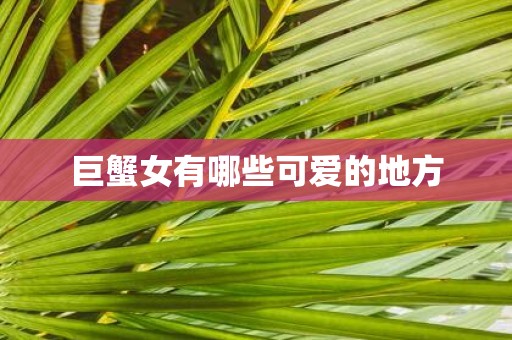 巨蟹女有哪些可爱的地方