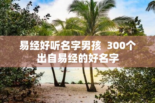 易经好听名字男孩 300个出自易经的好名字