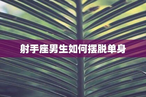 射手座男生如何摆脱单身
