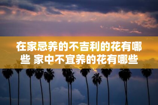 在家忌养的不吉利的花有哪些 家中不宜养的花有哪些