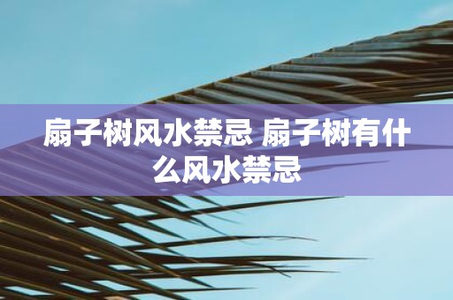 扇子树风水禁忌 扇子树有什么风水禁忌