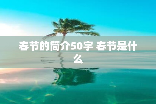 春节的简介50字 春节是什么
