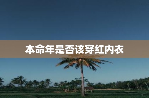 本命年是否该穿红内衣