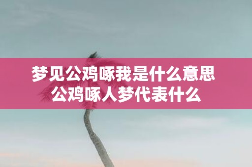 梦见公鸡啄我是什么意思 公鸡啄人梦代表什么