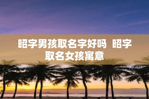 昭字男孩取名字好吗 昭字取名女孩寓意