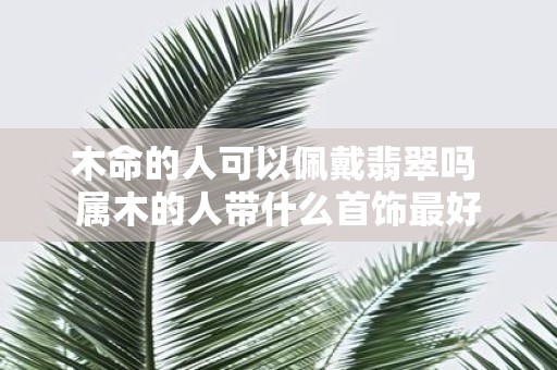 木命的人可以佩戴翡翠吗 属木的人带什么首饰最好